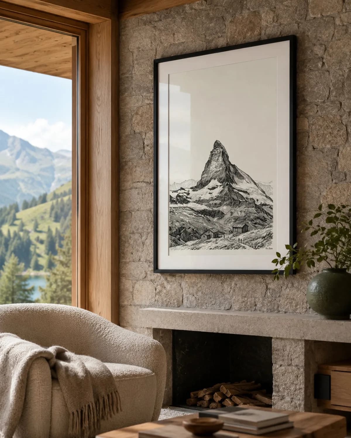 Cervin Estampe · Collection Héritage Alpine