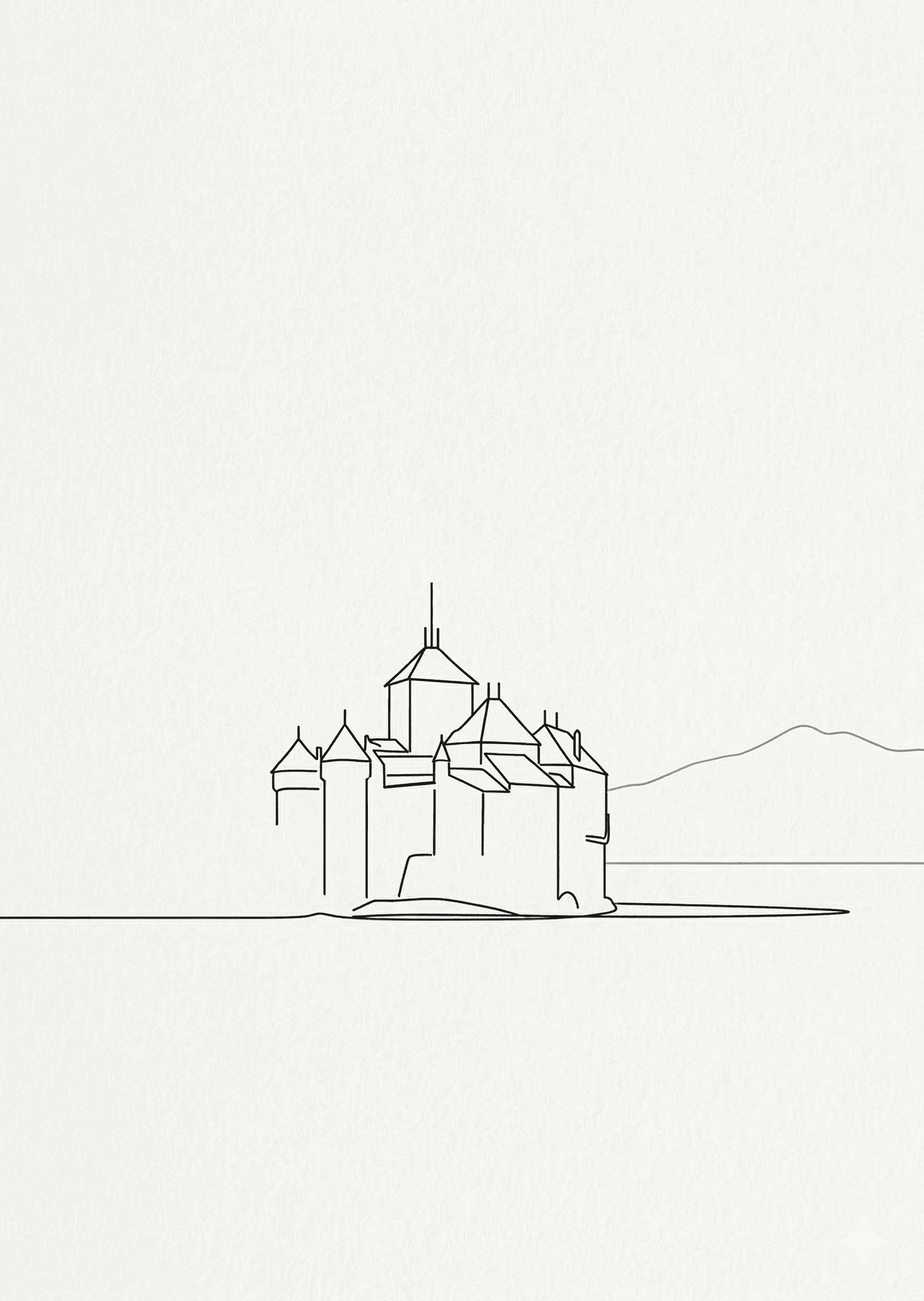 Affiche Château de Chillon — Firn Studio